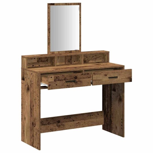 Sminkebord med skuffer Gamle treverk 100x41x140 cm Sminkebord med skuffer Gamle treverk 100x41x140 cm