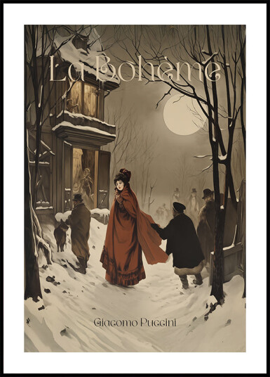 La Bohème Opera Captures A Winter Plakat Plakat / 50x70cm