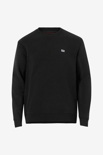 Lee   Sweatshirt Plain Crew Sws   Svart