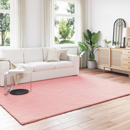 Kunstpels Kanin Teppe Olite Rosa 200 x 280 cm Polyester