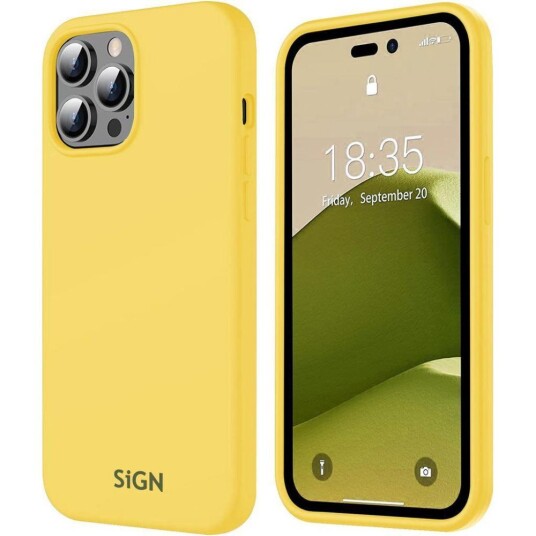 SiGN Liquid Silicone Case Til Iphone 14 Pro Max - Gul