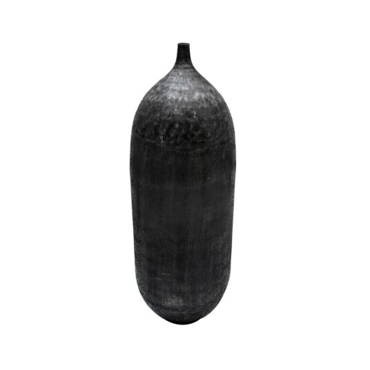 Bigbuy Home Vase Svart Aluminium