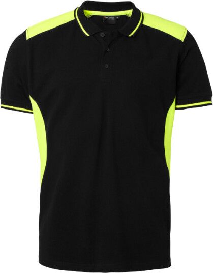 Top Swede Piké 213 Svart/gul S