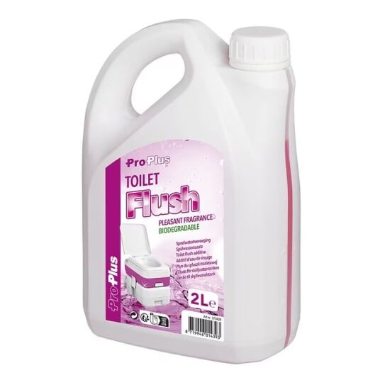 Toalettvæske 2 liter skyllevannsadditiv rosa