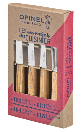 Opinel Essentials knivsett 4 stk olivengrønn Opinel Essentials knivsett 4 stk olivengrønn