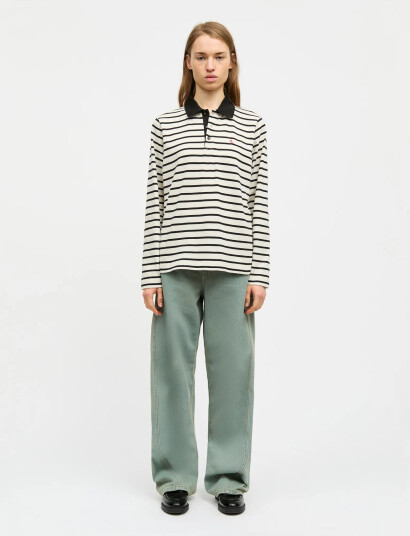 Mads Nørgaard Pablo Jessie Polo Tee Ls - White - S Mads Nørgaard Pablo Jessie Polo Tee Ls - White - S