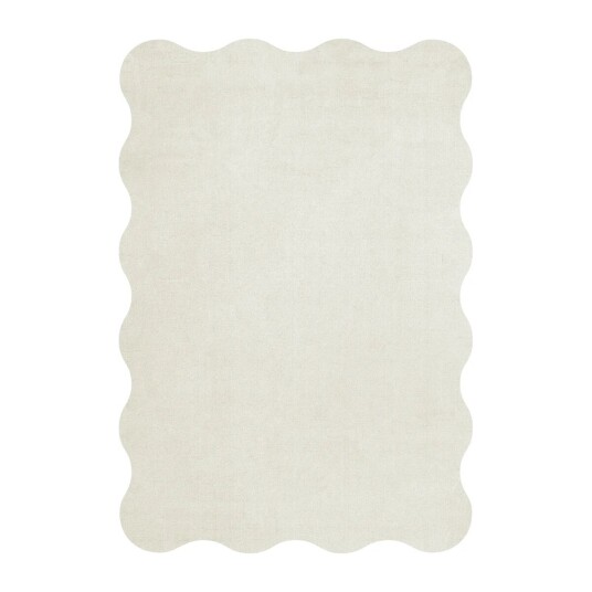 Layered Scallop ullteppe 180 x 270 cm Bone white