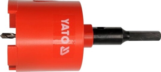 Yato Yt-6045, Drill, Diamantdrillbor, 6,5 Cm, Murstein, Keramisk, Hård Betong, Sekskanttange, Sort, Rød