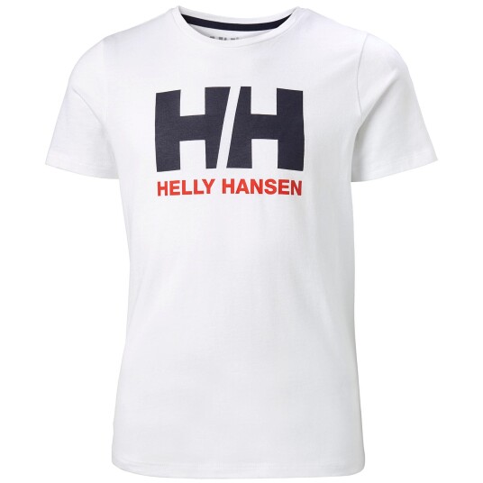 Helly Hansen Junior HH Logo Round Neck Bomull T-skjorte Hvit 152/12 Marineblå152/12