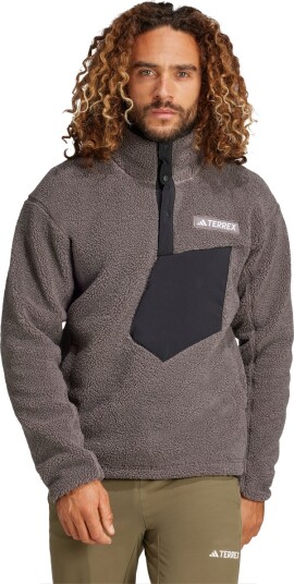 adidas Terrex Xploric Pile Snap Fleecetrøye Herre Grå M