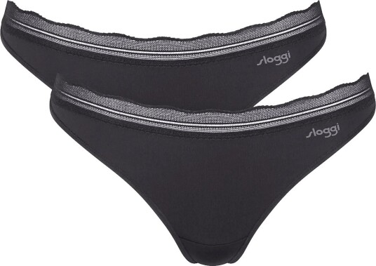 sloggi Sloggi Go Blush String 2P BLACK XL sloggi Sloggi Go Blush String 2P BLACK XL