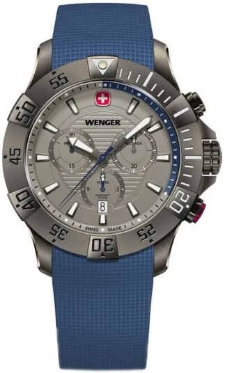 Wenger Herreklokke 01.0643.126 Seaforce Grå/Gummi Ø43 mm