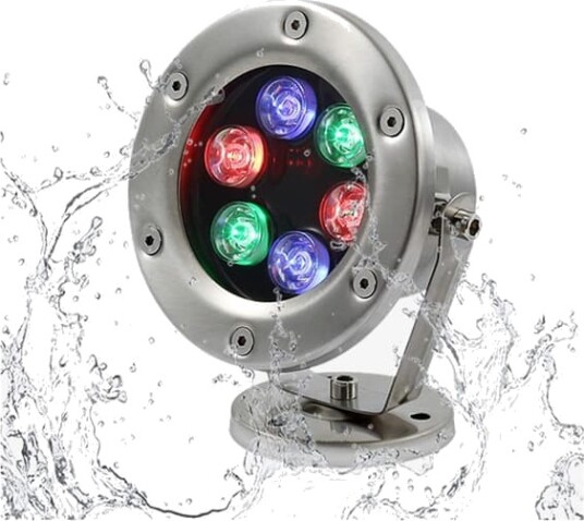 LED Bassenglys 12V IP68 Vanntett Bassenglampe Høy Lysstyrke Rustfritt Stål Komplett Dambelysning Brukes