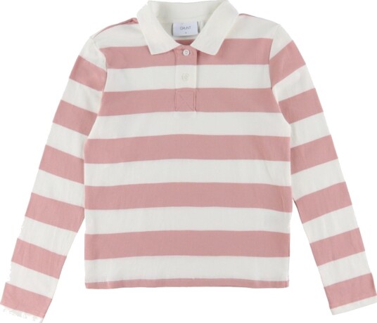 Grunt Grante Stripe Ls Polo Tee Pink XXL/18Y