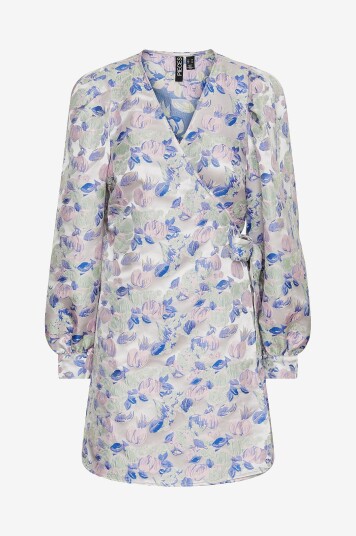 pieces Omslagskjole pcTilly LS Wrap Dress Blå