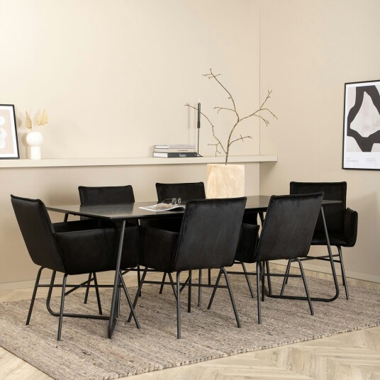 Venture Home Spisegruppe Venture Home Peggy med 6 Petra Stoler GR22100