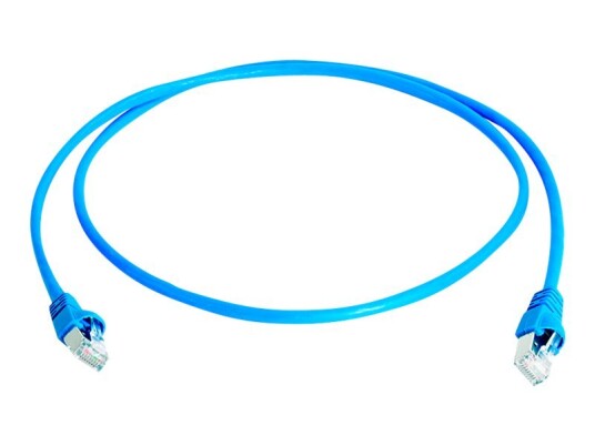 Telegärtner Datavoice Office Koblingskabel Rj-45 Hann Til Rj-45 Hann 10 M 5.8 Mm Sftp Pimf Cat 6A Med Støvel Halogenfri Uten Hindringer Flertrådet Blå Ral 5015