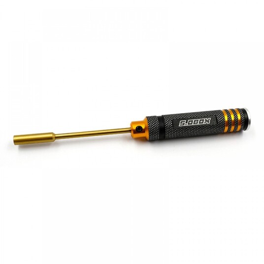 Yeah Racing ALUMINUM 5.0 MM LOCK NUT DRIVER BLACK/GOLD