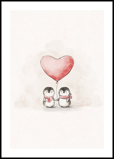 Penguin in Love Plakat Plakat / 21x30cm Penguin in Love Plakat Plakat / 21x30cm