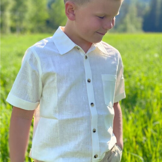 Ivory Wheat Conall SS Skjorte (128 / 8 år)
