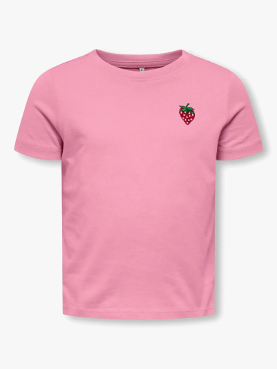 Kids Only Vega Life Short Sleeve Regular Embroidered Tee Rosa 110