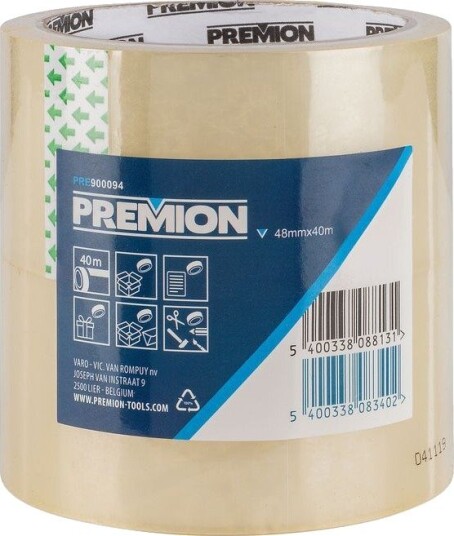 Hero Tools Pakketape 48 mm x 40 m 2 stk. klar Hero Tools Pakketape 48 mm x 40 m 2 stk. klar
