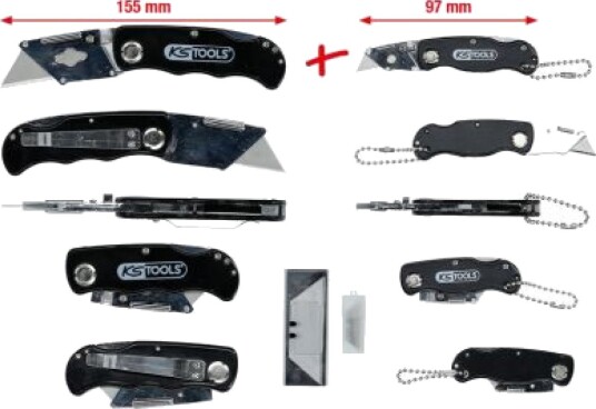 Ks Tools Foldeknivsett 2 deler i Metall