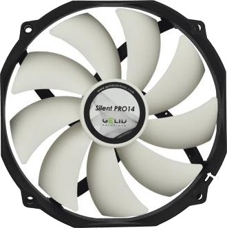Gelid Solutions Silent Pro 14 Vifte 14cm 450 Rpm 1500 Rpm Sort Hvit