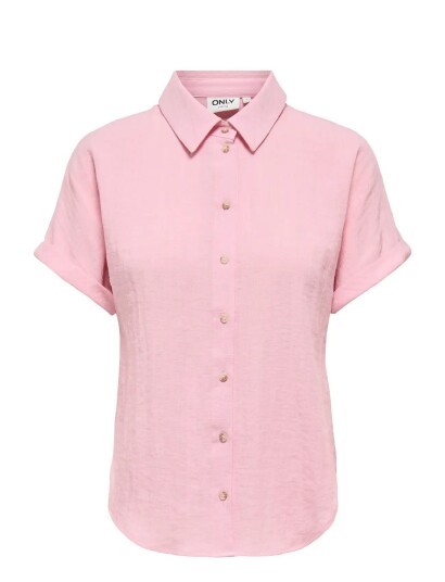 ONLY Onlita S/S Linen Look Shirt Tlr Pink 38 ONLY Onlita S/S Linen Look Shirt Tlr Pink 38