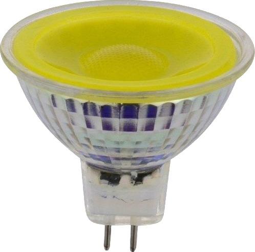 Spl GU5.3 5W LED pære 12V   MR16 38° gul glass