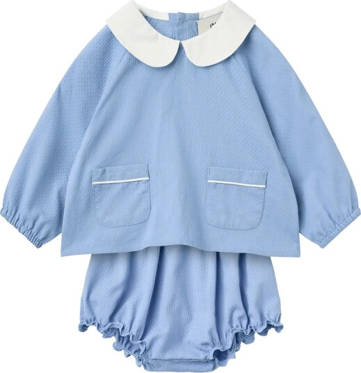 Copenhagen Colors Baby Set   Blouse & Bloomers   Blue   56