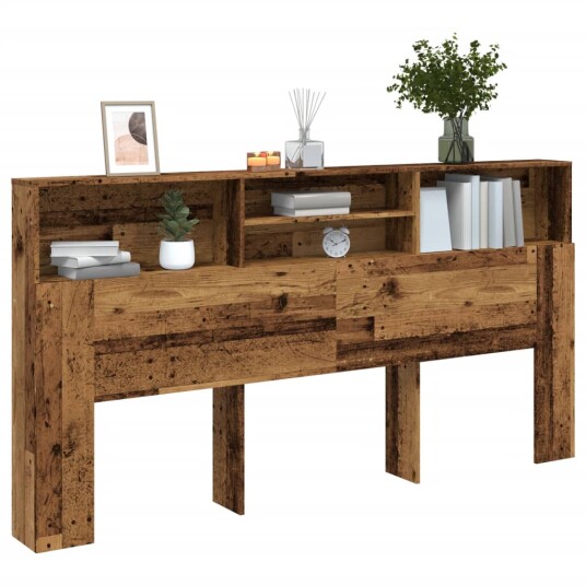 Hodegavl med hyller gammelt tre 200x19x103,5 cm konstruert tre 8721158442130 Hodegavl med hyller gammelt tre 200x19x103,5 cm konstruert tre 8721158442130