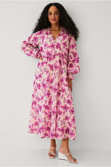 Ellos Collection Maxikjole i chiffon Rosa
