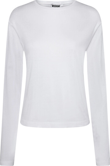 Weekday Niki Long Sleeve T Shirt White XXS