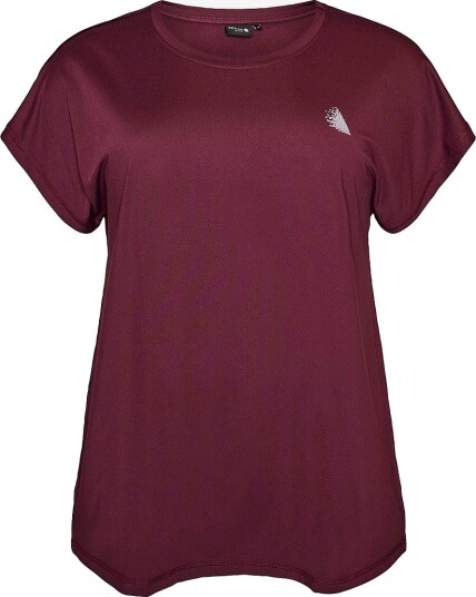 Zizzi Treningstopp Abasic O neck Tee Rød
