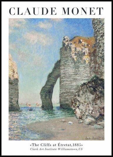 Claude Monet   The Cliffs at Étretat Plakat Plakat / 100x150cm