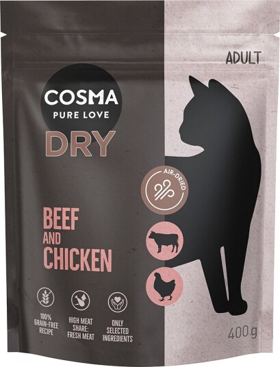Cosma Tørrfôr Tørrfôr & Kylling Okse 400 G Cosma Tørrfôr Tørrfôr & Kylling Okse 400 G