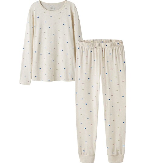 Name It NkfNightset Pysjamas til Jente Peyote Melange 86-92