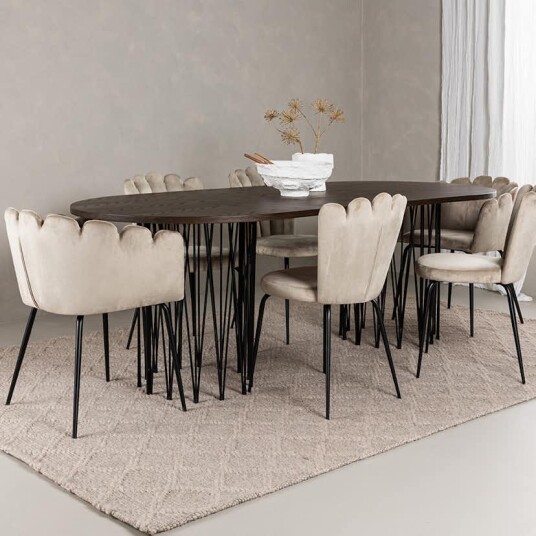 Furniture/Fashion Spisegruppe furniture/fashion Stone med 4 Limhamn Light Stoler og 2 Limhamn Stoler GR22956