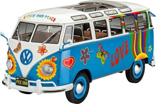 Revell VW T1 Samba Flower Power 1:24 14+ År Blå/Hvit