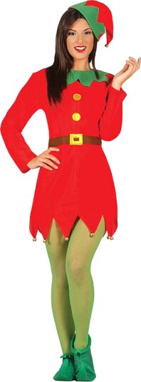 Fiestas Guirca Søt Nisse Dame Kostyme Medium 42414