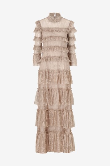 By Malina Maxikjole Carmine Maxi Dress Beige