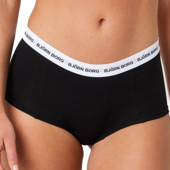 Björn Borg Truser 2P Core Logo Minishorts Svart bomull X-Large Dame Björn Borg Truser 2P Core Logo Minishorts Svart bomull X-Large Dame
