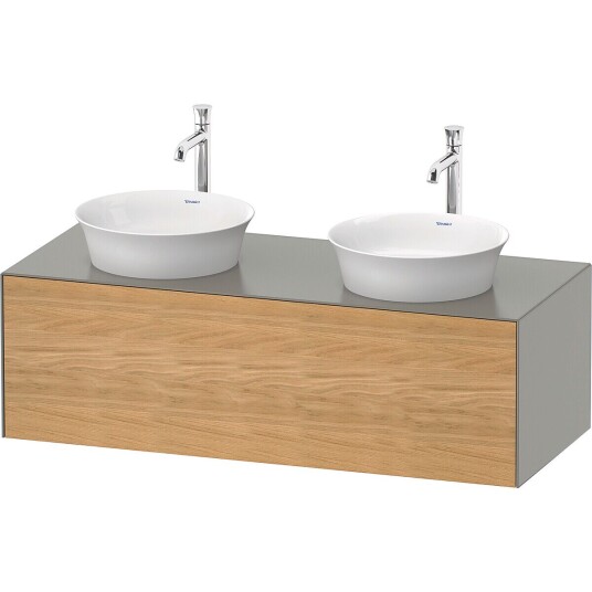 Duravit White Tulip Servantskap 1 skuff 130x55x40,8 cm Eik/Stengrå Matt