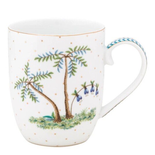 Pip Studio Jolie Dots krus 20 cl hvit/gull