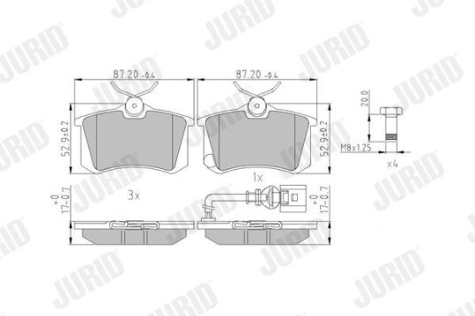 Bremseklosser JURID 573938J Bremseklosser JURID 573938J