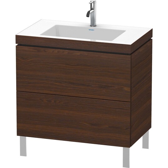 Duravit L-Cube Servantskap m/2 skuffer 800x698x480 mm Børstet Valnøtt
