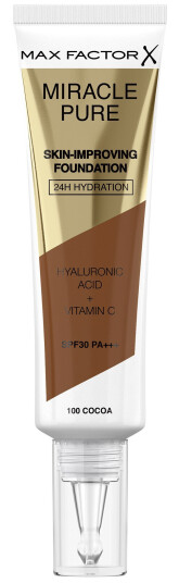 Max Factor Miracle Pure Foundation 100 Cocoa - Fuktighetsgivende med SPF 30