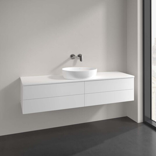 Villeroy & Boch  Antao Servantskap med 4 skuffer 160x50x36 cm m/lys Hvit Matt