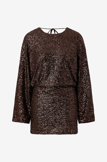 Gina Tricot Plajettkjole Sequin Mini Dress Brun